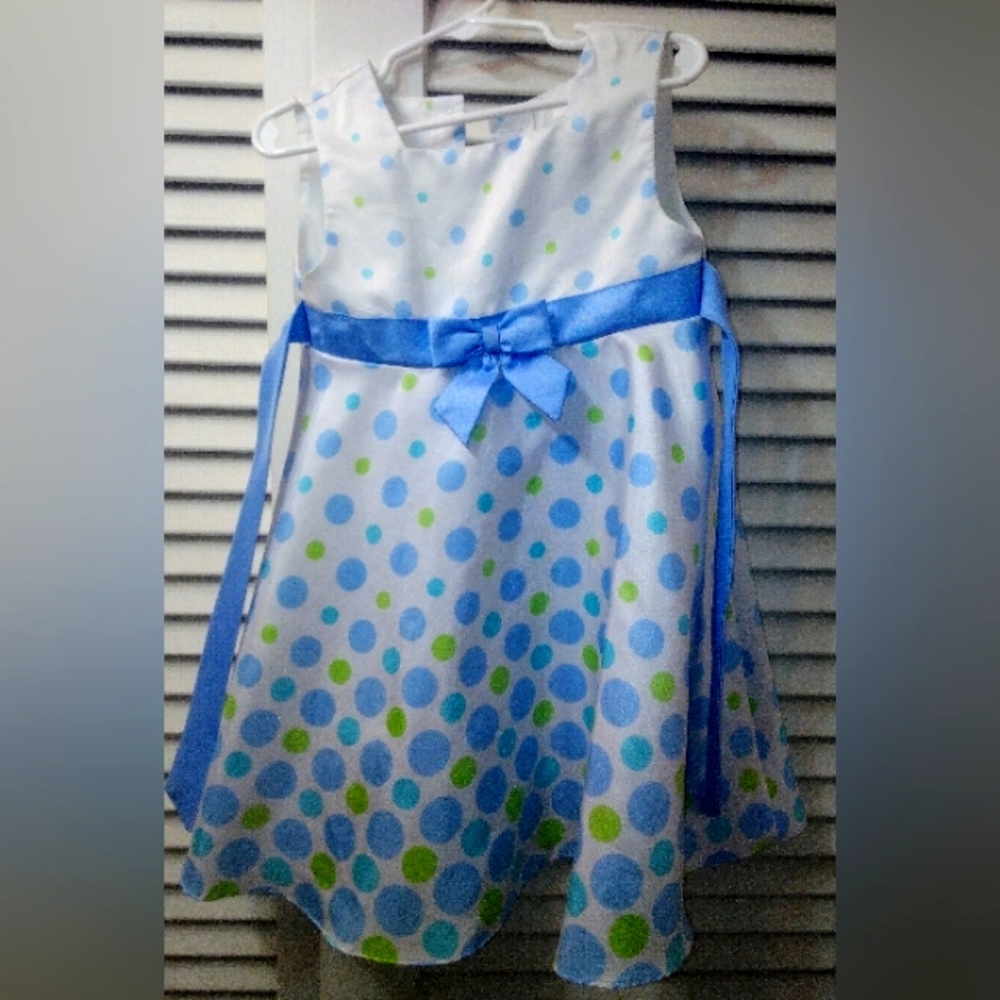 Girls Polka Dot Easter Dress 18 Months Sleeveless